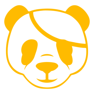 Pirate Panda Decal (Yellow)